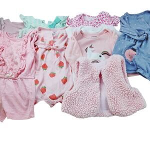 Girls' Rompers & Onesies 9m Bundle Carter's, Pekkle & More